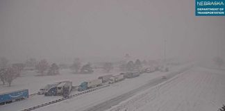 Major interstate closure due to blizzard and multi-semi crash
